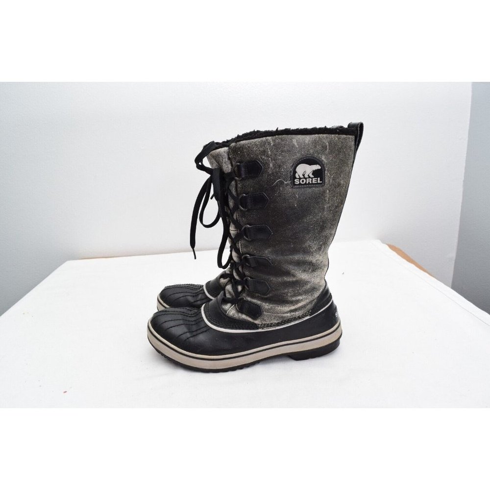 Sorel Women's Size 9 Tivoli II Silver Crackle Snow Boots Cold Winter Waterproof